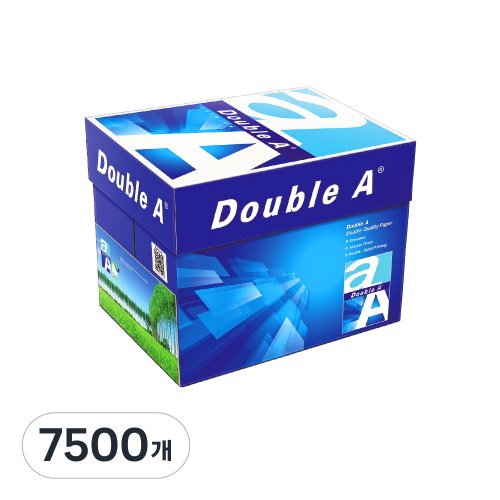 더블에이 80g A4 1박스 2500매, 7500개