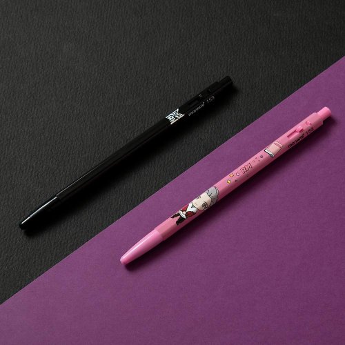 타이니탄 BP153 볼펜 세트 2본입 RM/0.5mm(흑/핑크)
