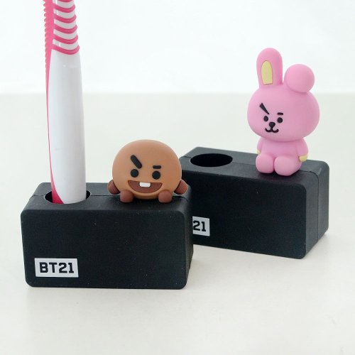 BT21 칫솔홀더_COOKY+SHOOKY 칫솔 꽂이 거치대