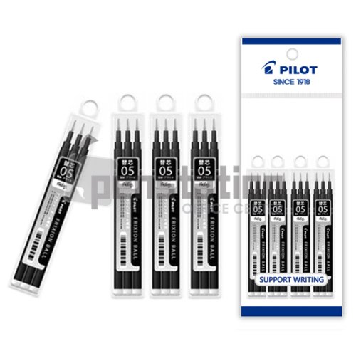 파이롯트 프릭션 지워지는 노크 0.5mm/0.7mm 볼펜 리필심 4개 세트