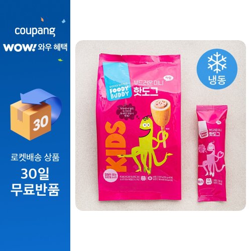 푸디버디 부드러운 미니 핫도그 (냉동), 50g, 6개입, 1개