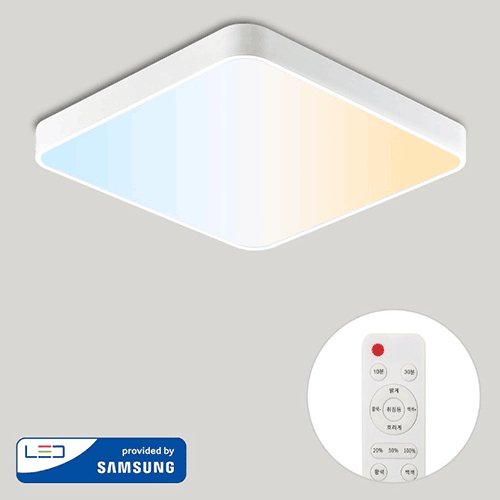 LED 시스템 프리미엄 색변환 디밍 방등 리모컨 80W 삼성칩 플리커프리, 화이트
