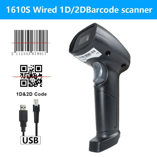 1D/2D 슈퍼마켓 Handhel 바코드 스캐너 리더 QR PDF417 Bluetooth 2.4G 무선 및 유선 USB 플랫폼
