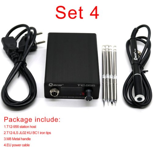 T12-952 OLED 디지털 납땜 스테이션, 고품질 T12-M8 알루미늄 합금 손잡이, 납땜 인두 팁 전자 납땜