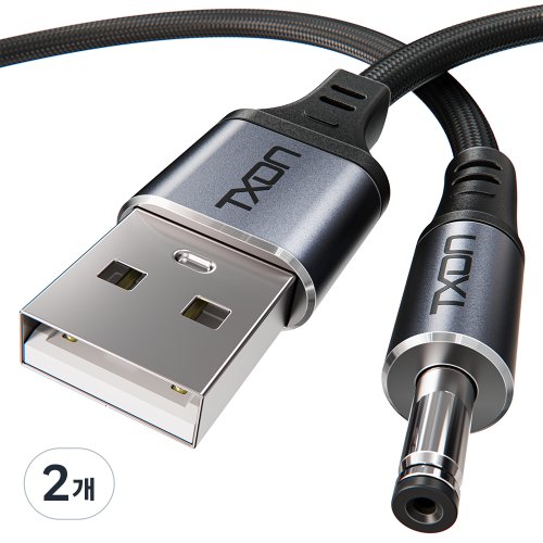 티엑스온 USB 전원케이블 DC 5v 외경 3.5mm 케이블, 2m, 2개
