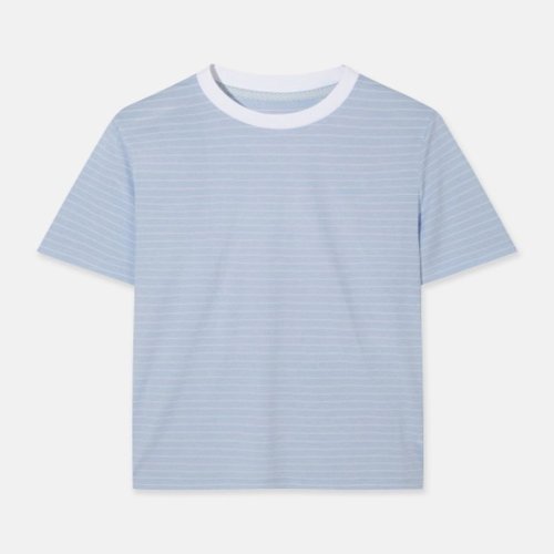 네파 NEPA 7M45304 여성 멜란지 스트라이프 반팔 라운드 티셔츠