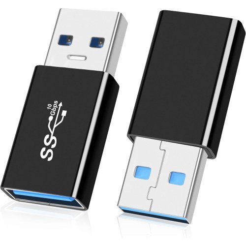 USB 3.0 수-USB 3.0 암 어댑터, OTG 3.0 USB-A 연장 커넥터, 데이터 케이블 연장용 USB 3.0 변환 어댑터, 2개, USB 3.0 수-암