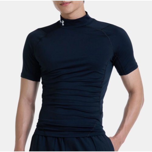 언더아머 남성 HeatGear 컴프레션 모크 머슬핏 기능성 반팔 티셔츠 1372586-001_NC유성점